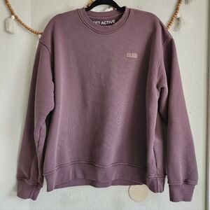 Set Active Purple Crewneck Pullover Sweater